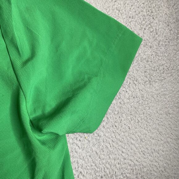 Fabletics Shirt Mens XL Green Button Up Short Sleeve Stretch Pocket Casual NWT - Picture 6 of 11